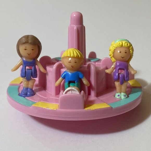 Bluebird Vintage Polly Pocket 1993 Merry-Go-Round Pals Set *Complete - Picture 1 of 9
